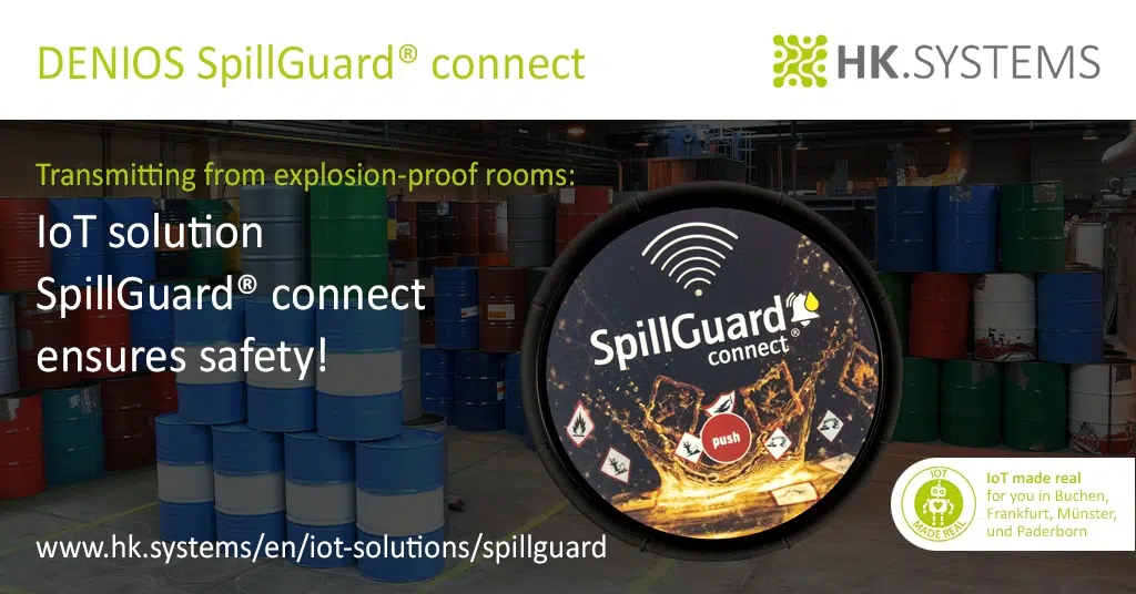 Transmitting from explosion-proof rooms: IoT solution SpillGuard® connect ensures safety!