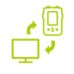 Abstract representation in azure blue with rectangle, gesture, font, logo, symbol, circle, graphic, brand and electric blue elements.